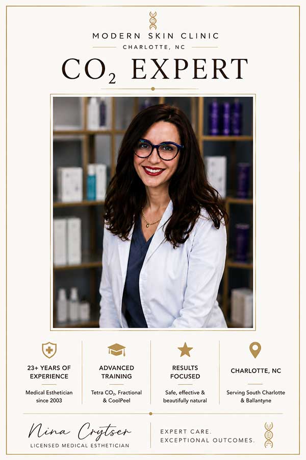 Nina Crytser medical esthetician Charlotte NC