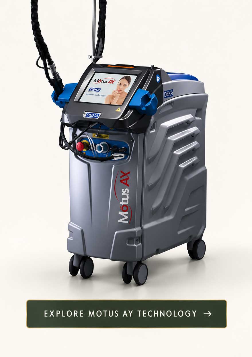 DEKA Motus AY laser hair removal system in Charlotte NC