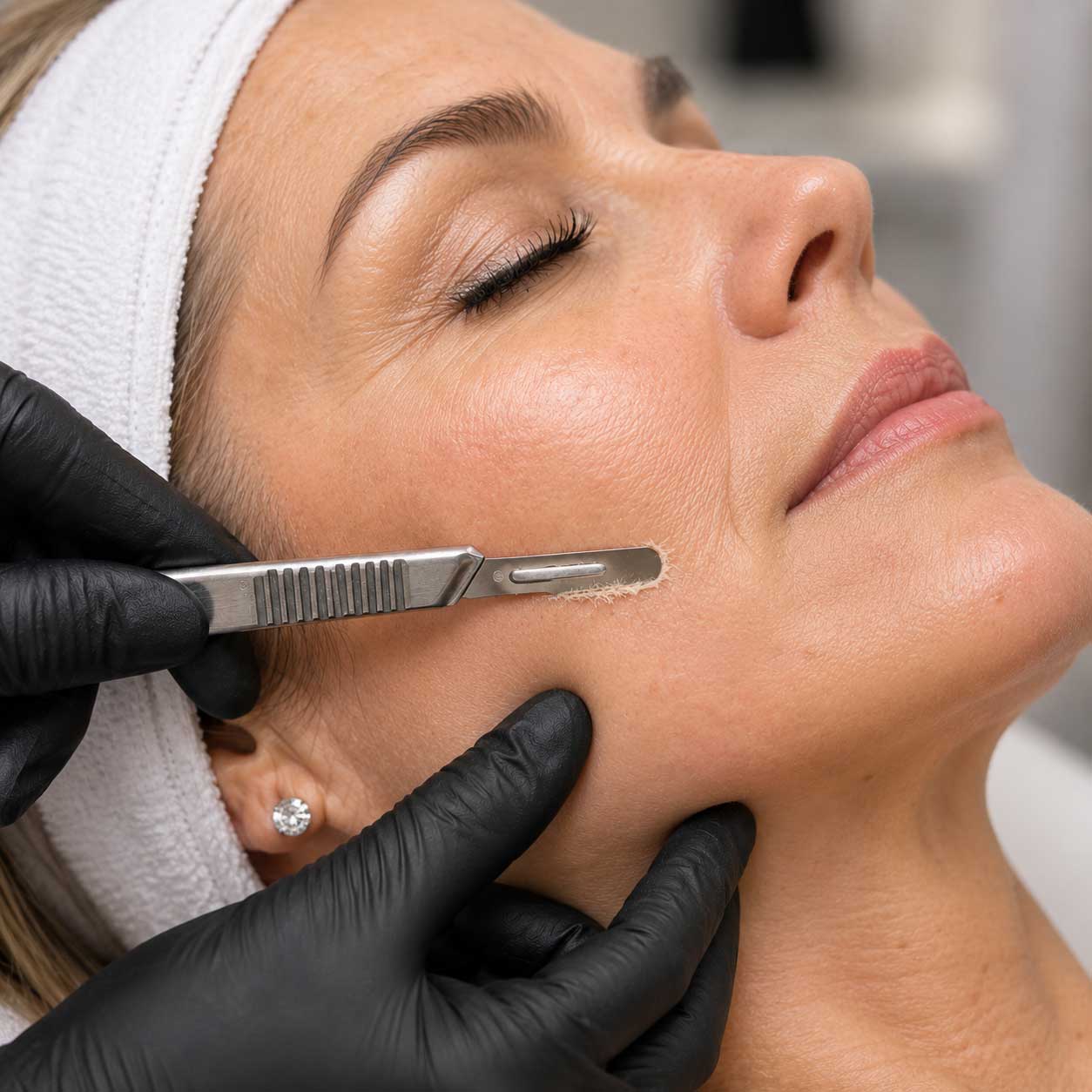 Professional dermaplaning treatment at Modern Skin Clinic in Charlotte NC near Ballantyne and Waverly